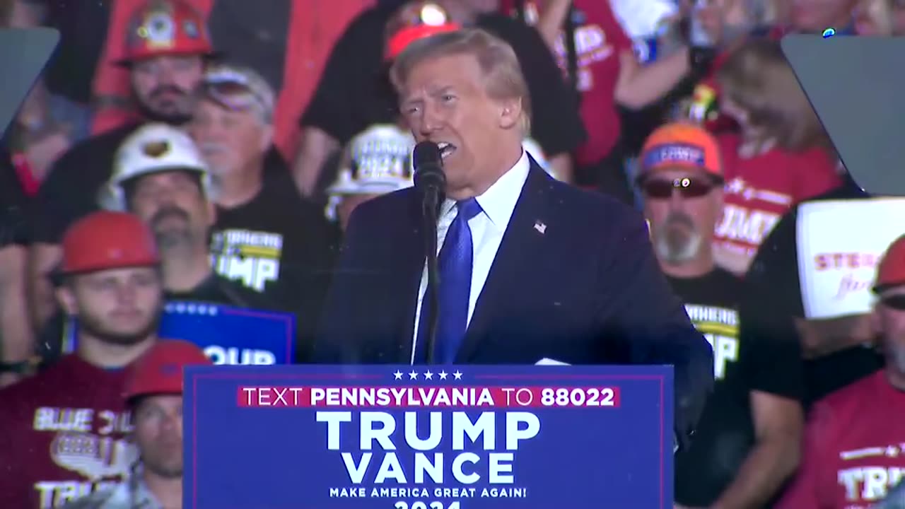 Trump just called Harris a “shit vice president” at his campaign event in Pennsylvania.