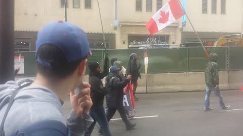 Yonge street march part 1, Queen's Park Freedom gathering - April 9, 2022