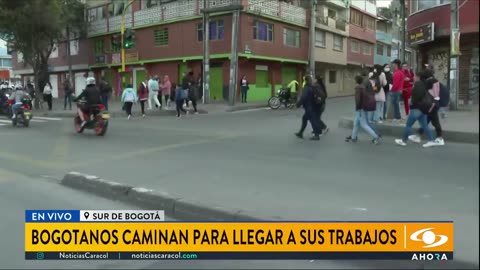 Paro camionero tiene en completo caos la movilidad de Bogotá