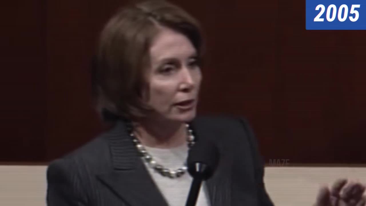 2005. Pelosi rails against the Bush Admin for not securing the border