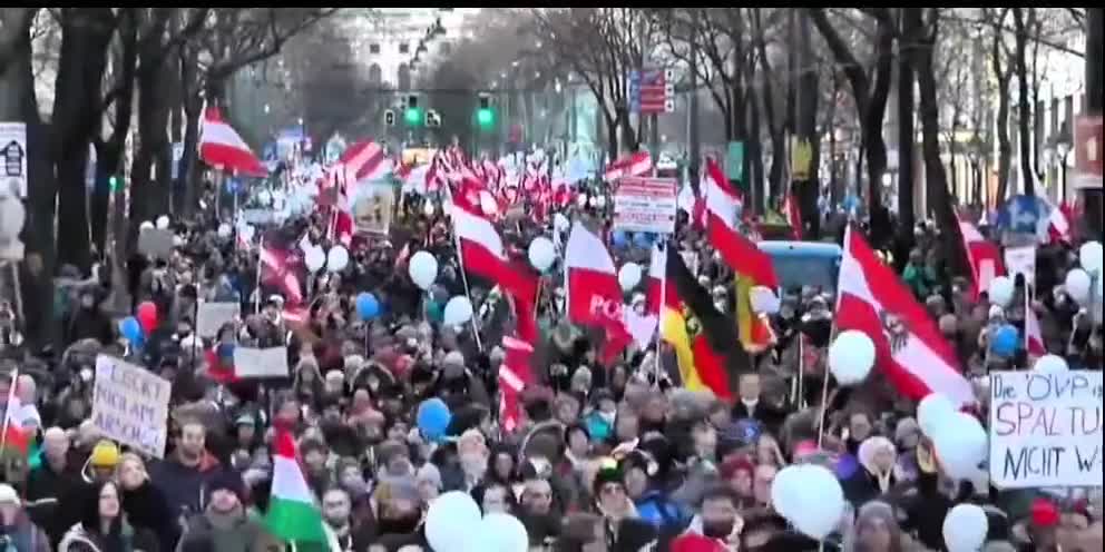 Austria - Freedom rally today over mandates & tyranny