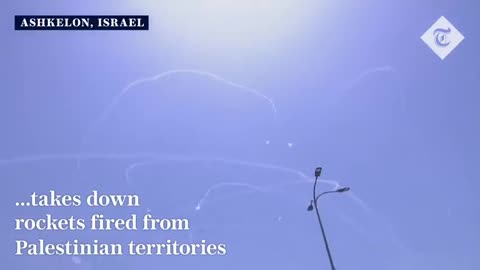 Israel iron dome firing rockets