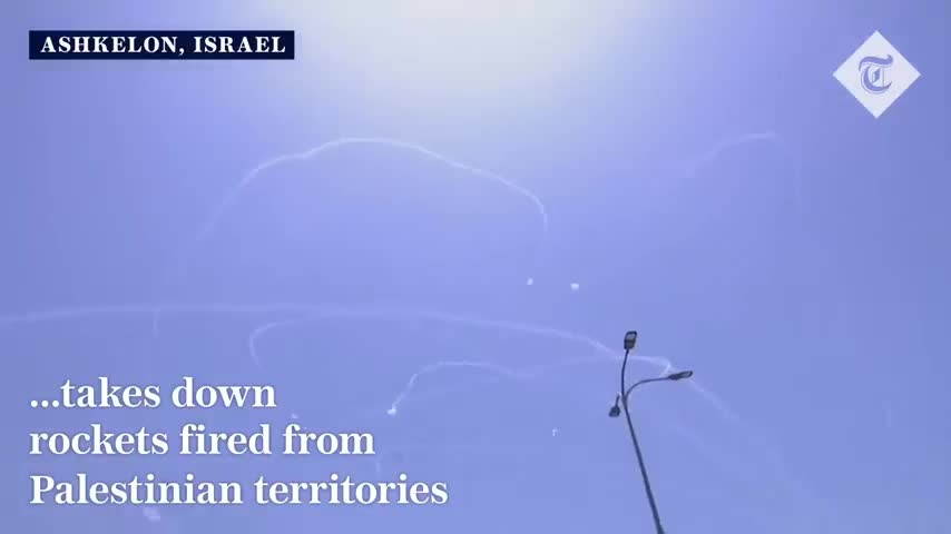 Israel iron dome firing rockets