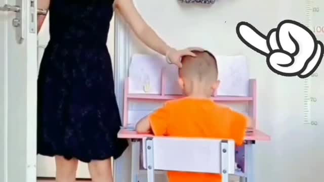 funny kid outsmarting his mom