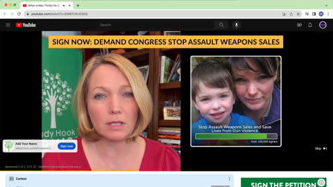 Sandy Hook YouTube Ad Promoting Ban of Semi-Automatic Firearms FAIR-USE TITLE 17 § 107 Jan 9, 2024
