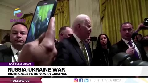 BIDEN LABELS PUTIN A "WAR CRIMINAL"