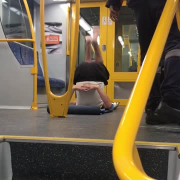 Subway yoga air kicks bicycle