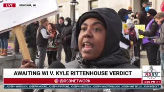 A protester outside the Kenosha courthouse explains why she will not vote for Biden