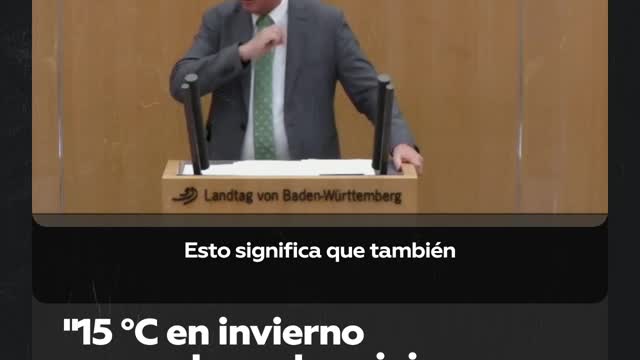 Un membro del Bundestag(Peter Hauk, membro del parlamento federale tedesco) chiede ai tedeschi di restare al freddo e di mettere un maglione per sopravvivere e per ridurre il consumo di petrolio e gas russi