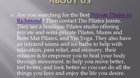 Best Private Pilates in Richmond