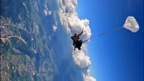 Helicopter skydiving