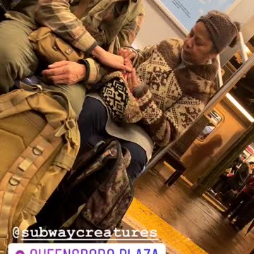 Woman filing old mans nails