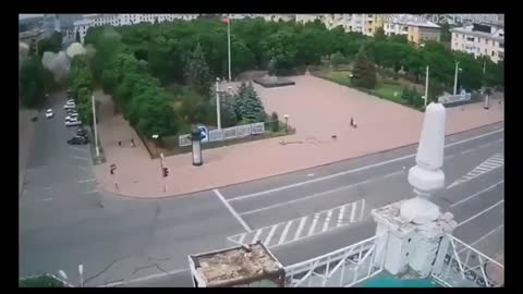 Ukraine Donetzk Stadtzentrum beschossen