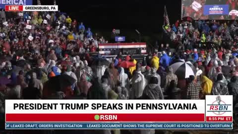 PRESIDENT DONALD TRUMP RALLY LIVE IN GREENSBURG, PA – 5/6/22