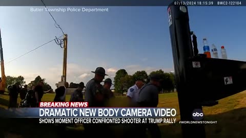 Body camera footage shows moment officer confronted Trump shooter on rooftop