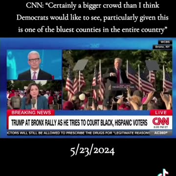 CNN - wasn't happy - Trump rally in the Bronx
