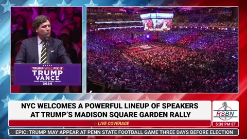 Tucker Carlson Lights Up Madison Square Garden - FEARLESSLY CALLS OUT DEMOCRAT ELECTIONI LIES!