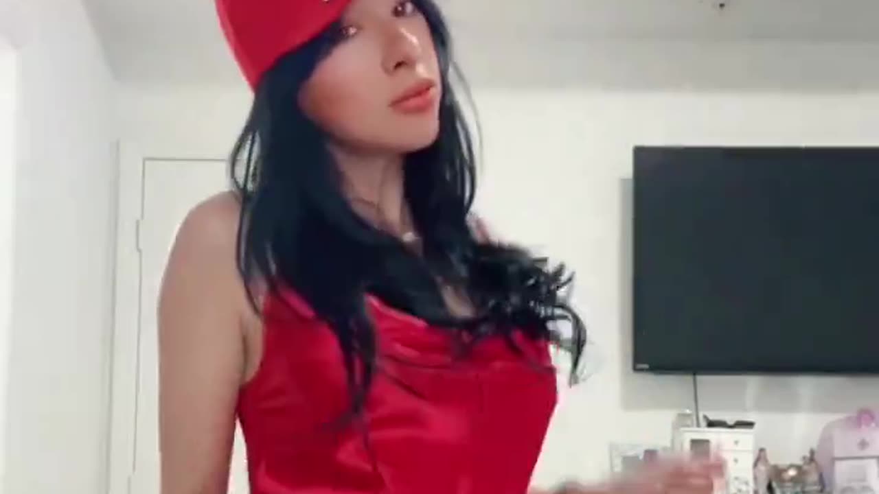 New Tik Tok trend. Women dancing in MAGA