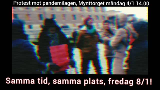 Vi protesterade mot pandemilagen!