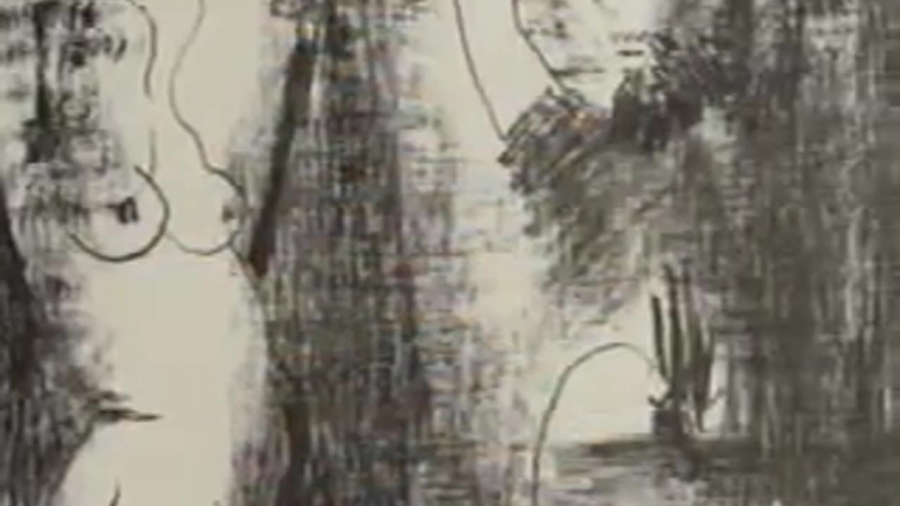 Impressions of the artworks by Marc Chagall, Calder, Picasso, and Joan Miro, from 1964 slideshow