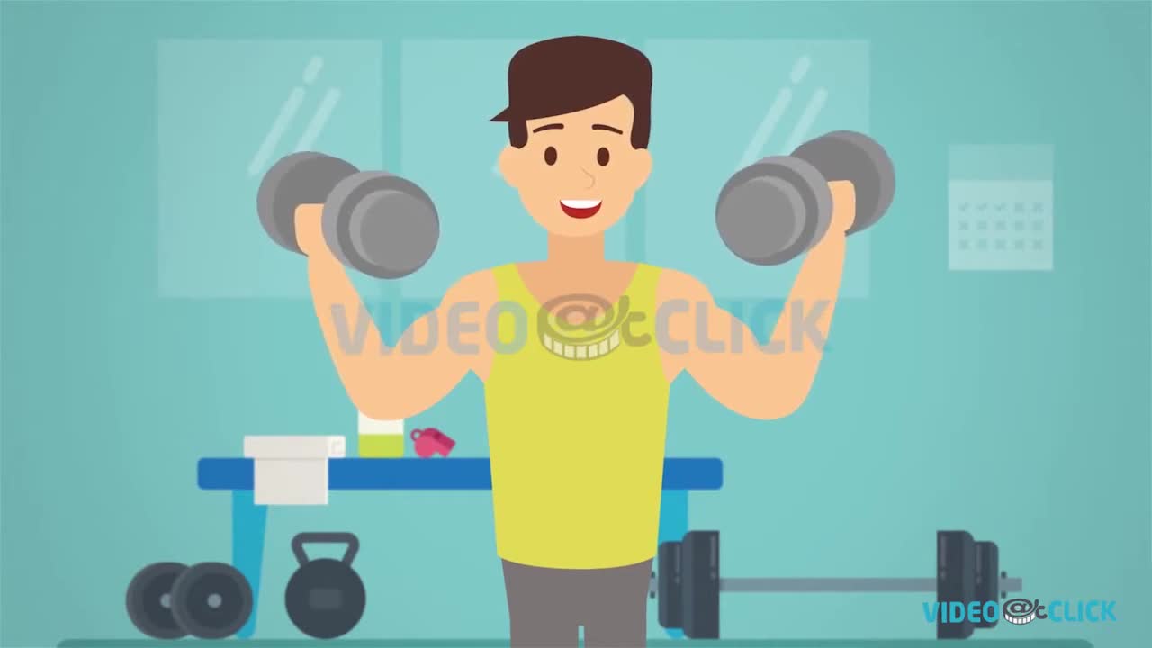 fitness exercise video |Fitness Training Video | 2D Cartoon Animation | Fitness Trainer