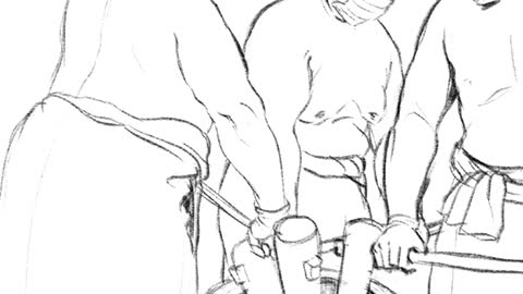 相撲 餅つき sketch