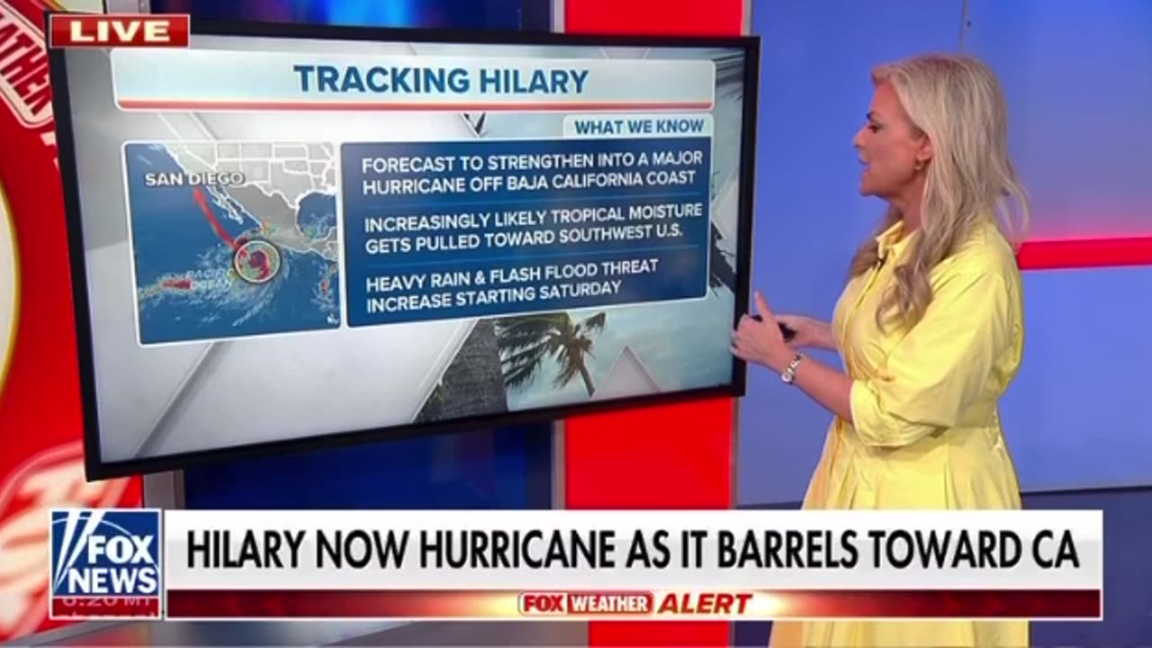 Hurricane Hilary barrels towards California