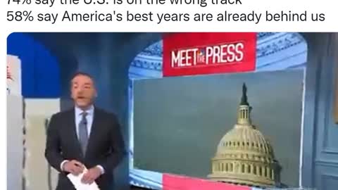 74% say the U.S. is on the wrong track 58% say America's best years are already behind us