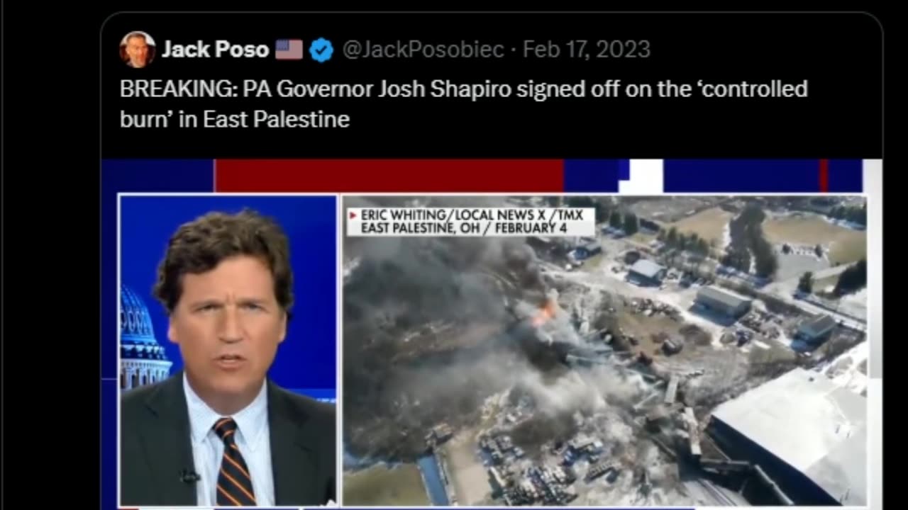 BREAKING: PA Governor Josh Shapiro signed off on the ‘controlled burn’ in East Palestine OHIO