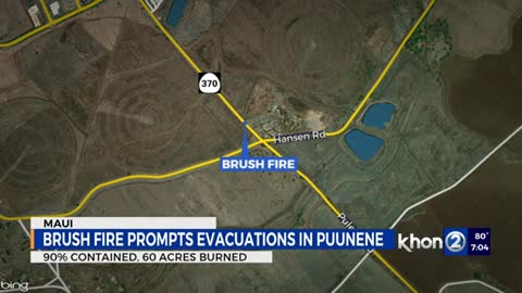 Residents evacuated after brush fire broke out on Maui