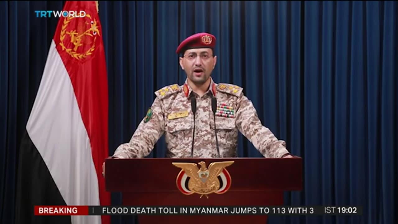A missile from Yemen's Houthis fell in central Israel and started a fire