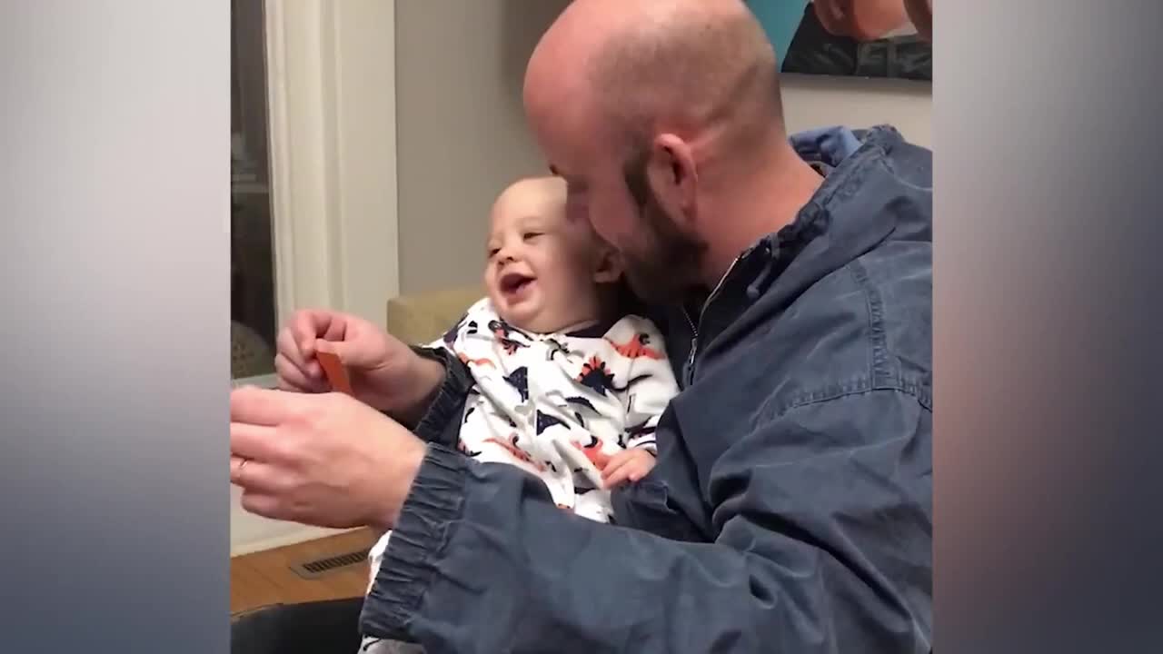 Try not to laugh hard with these cute kids with their dads compilation