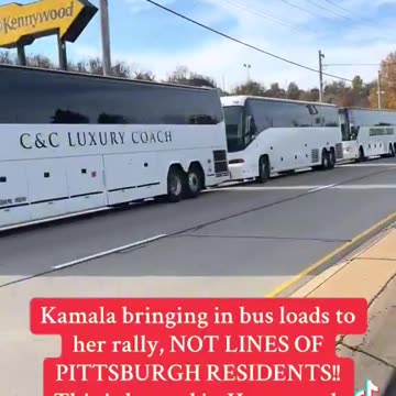 We have never ever seen Donald Trump use a fleet of buses to bring in people for...