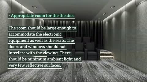 Elements to Consider for Your Home Theater