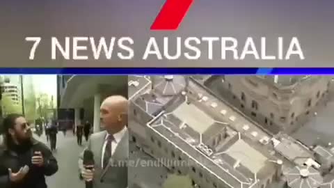 Australia - Protesters Cut into MSM Live Report