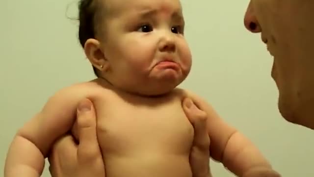 Funny baby crying