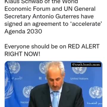 1453. WEF🌐The UN Declares Agenda 2030 has been moved up‼️