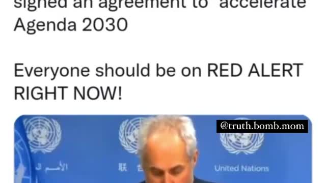 1453. WEF🌐The UN Declares Agenda 2030 has been moved up‼️