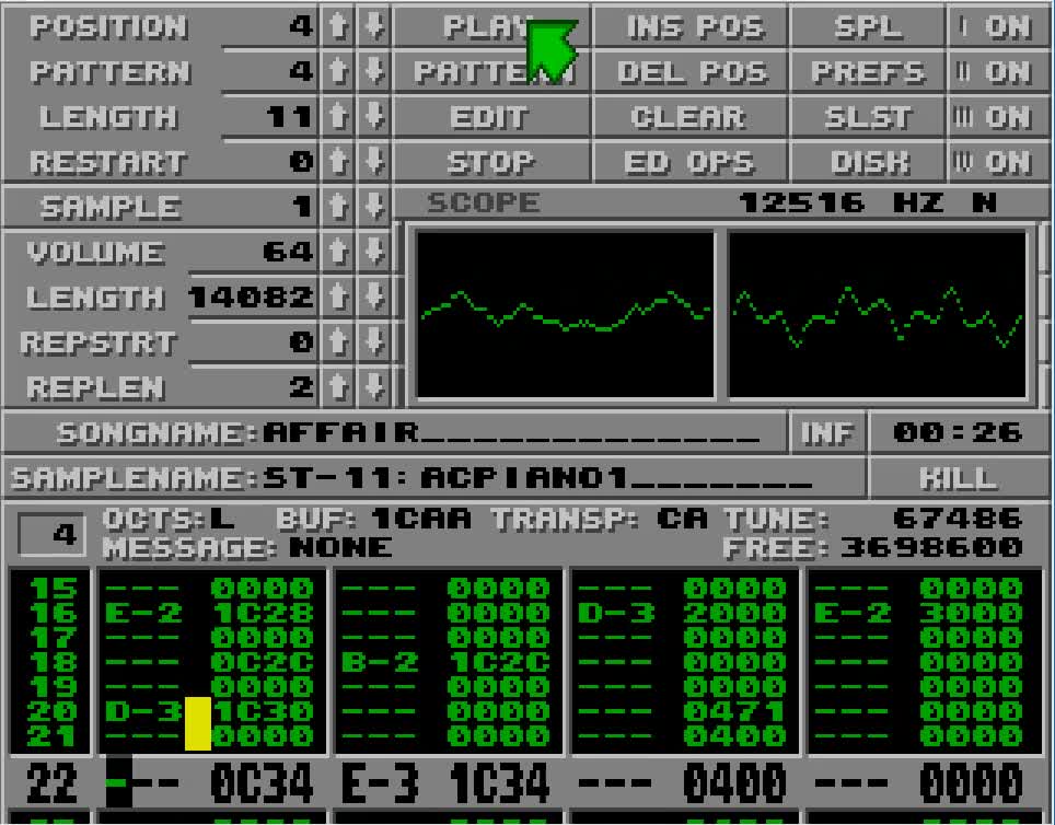 Amiga and Atari ST Protracker Music Mods - Affair