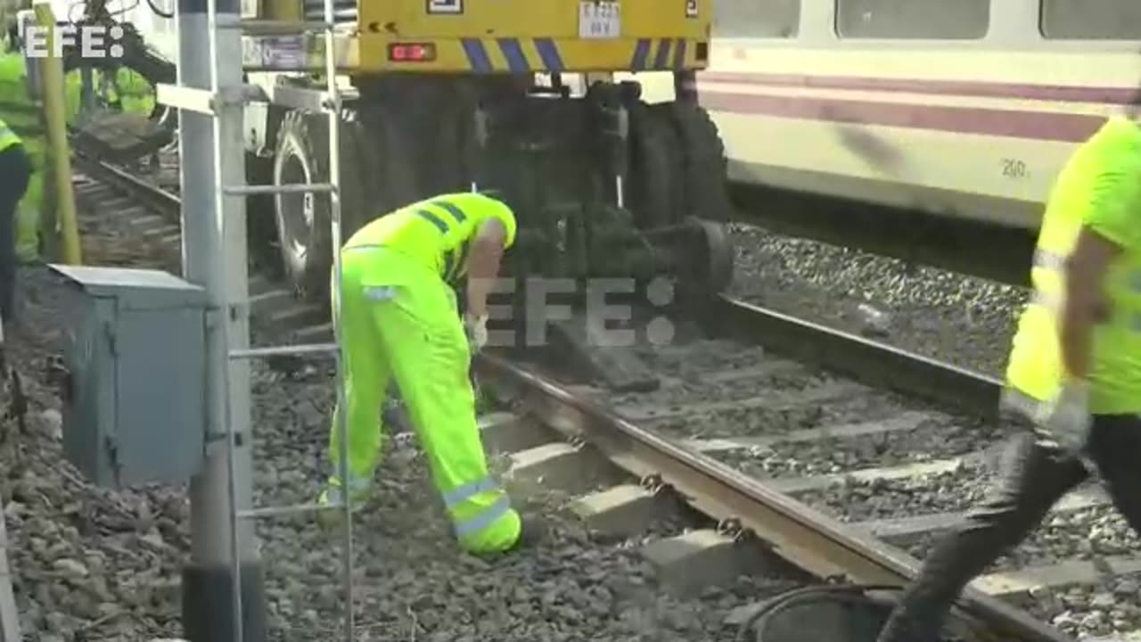 Descarrilamiento de tren de Renfe en Sitges (Cataluña)