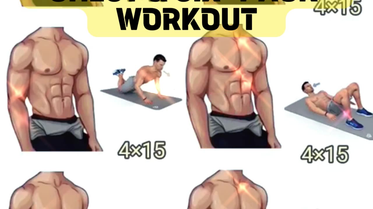 Weight Loss, Six Pack, and Chest Exercises #weightlossworkout #chestworkout #fitnessgoals #shorts