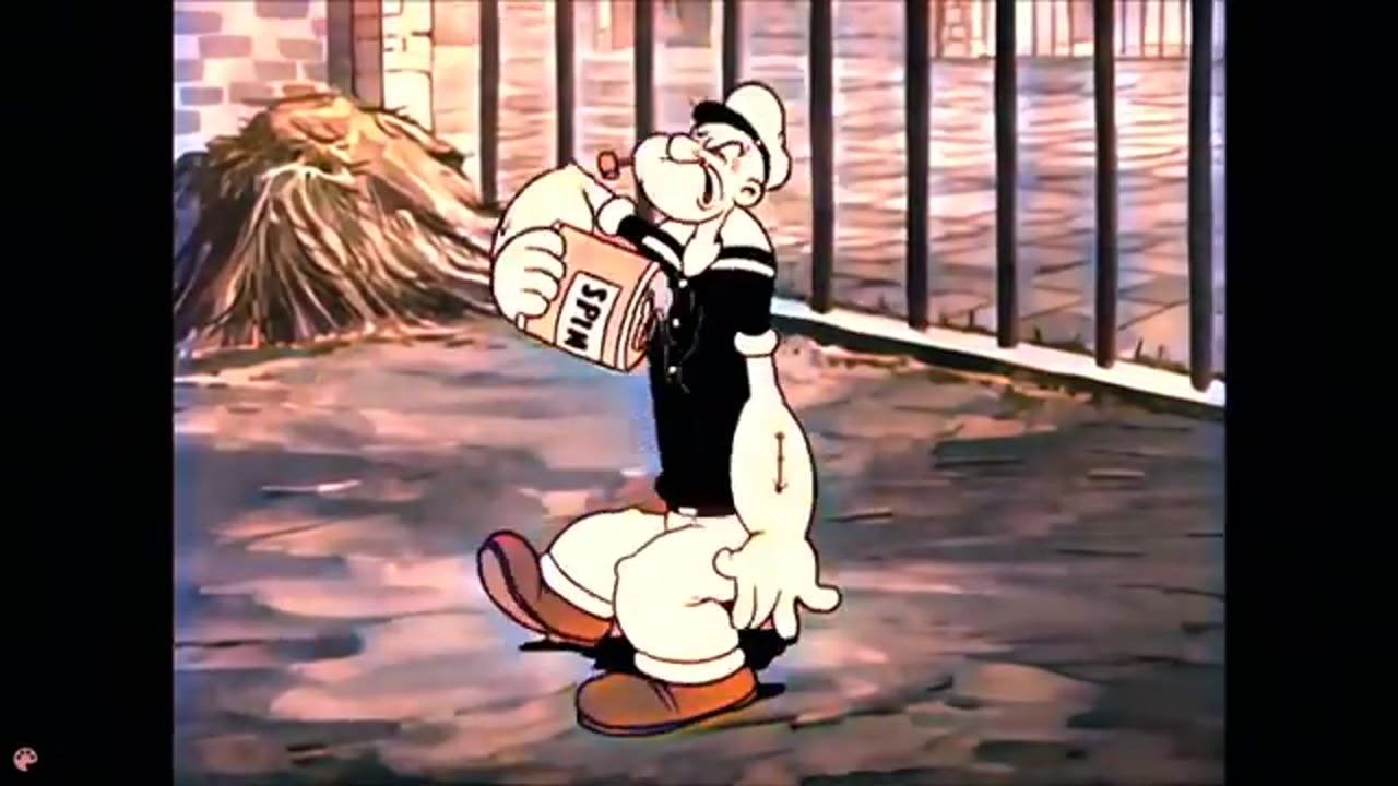 Popeye the Sailor in Little Swee'pea 1936 - Spanking Scene (HD remaster)