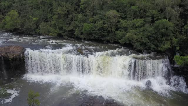 a small waterfall of water
