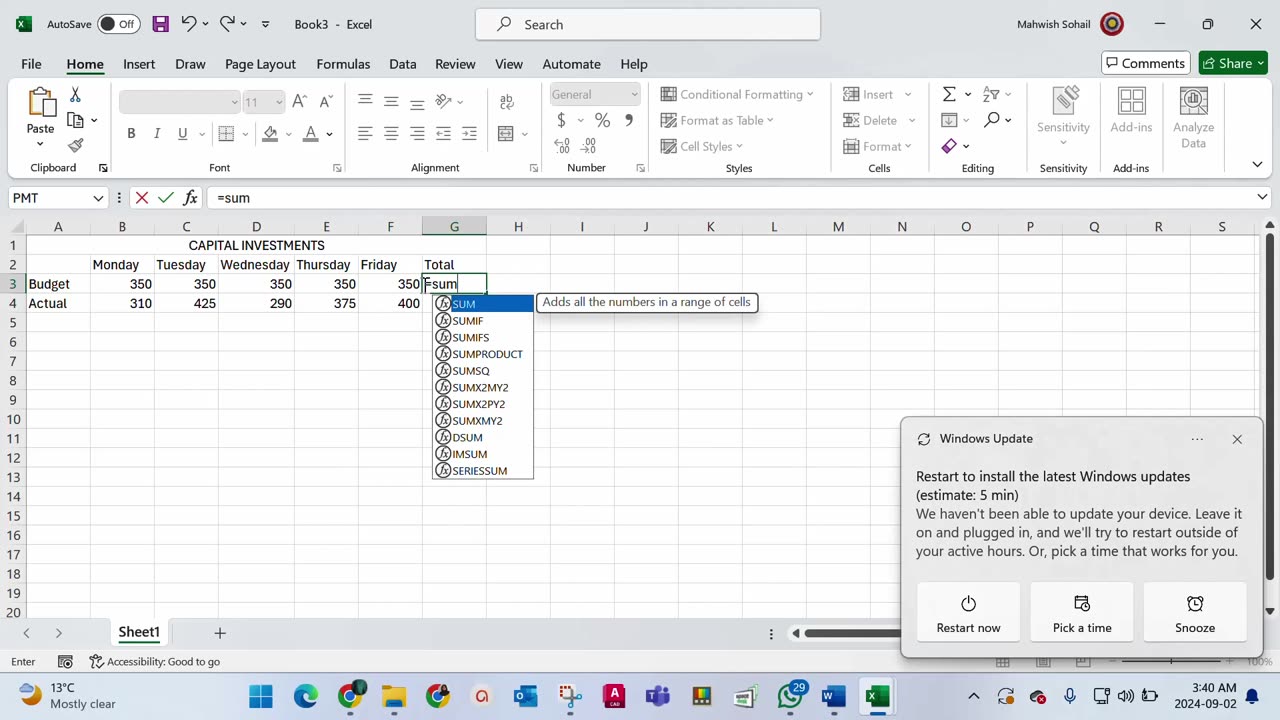 Excel- level 01 - Chapter01- Assessment 03