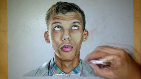 Amazing portrait of Stromae - Time Lapse