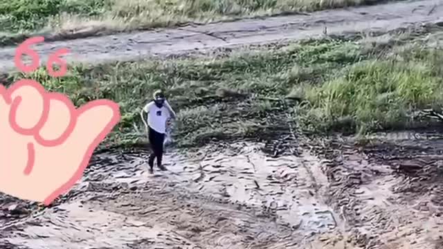 The boys perform a variety of tricks and juggling on their bikes