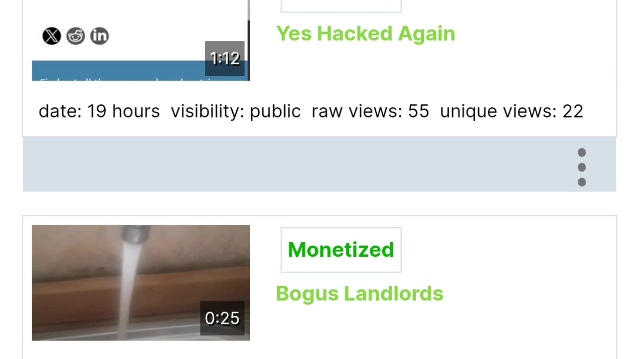 Unlisted videos hacked again...20 10 2024