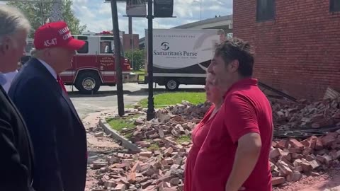 🪑🌪️ Trump Visits Owners of Chez What Furniture Store Destroyed by Hurricane Helene! 🇺🇸❤️