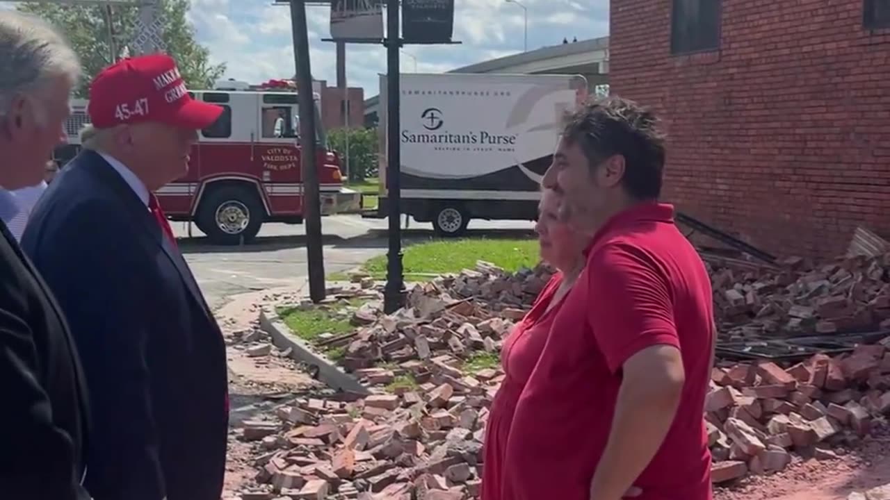 🪑🌪️ Trump Visits Owners of Chez What Furniture Store Destroyed by Hurricane Helene! 🇺🇸❤️