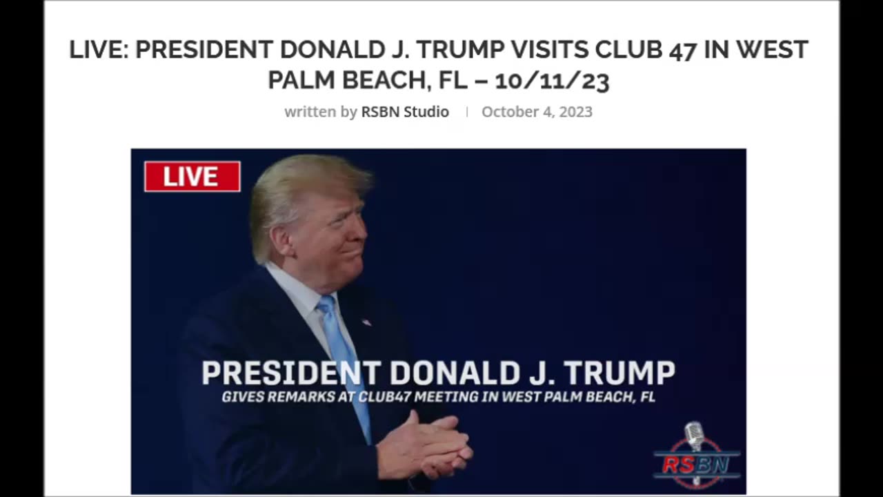 LIVE: President Donald J. Trump Visits Club 47 in West Palm Beach, FL